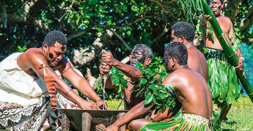 Traditional kava preparation ceremony in Vanuatu